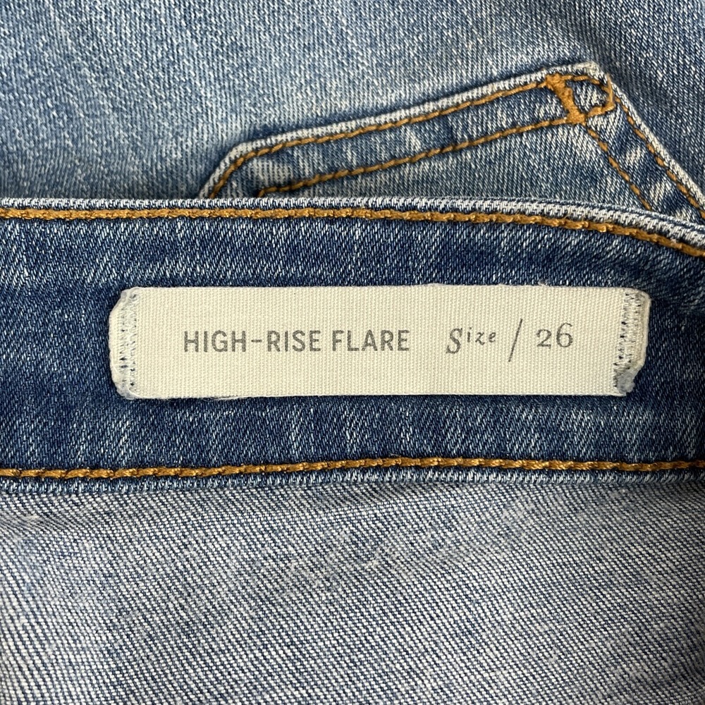 Pilco Letterpress Jeans Women's Size 26 Light Wash High Rise Flare Button Fly - Picture 5 of 12